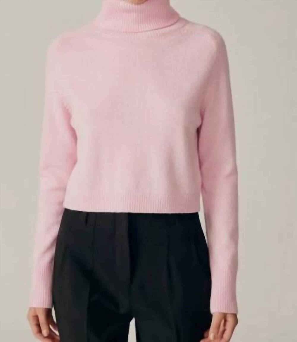NEW DELUC pamela turtleneck sweater in pink